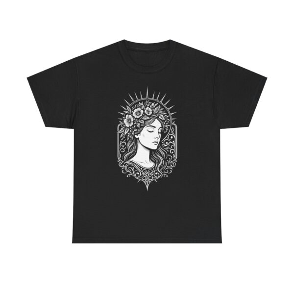 Goddess Floral Tee — Vintage Halo Woman Graphic T-Shirt