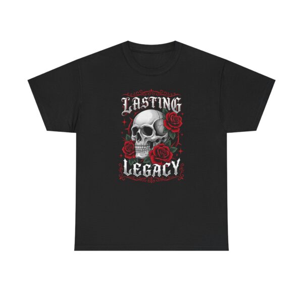 Lasting Legacy Skull Tee — Gothic Rose Skull T-Shirt