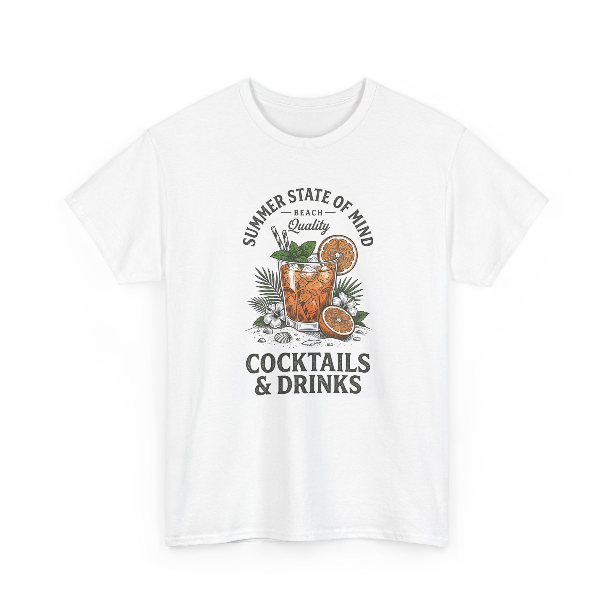 Cocktails & Drinks Tee — "Summer State of Mind" Cocktail Graphic T-Shirt - Image 3