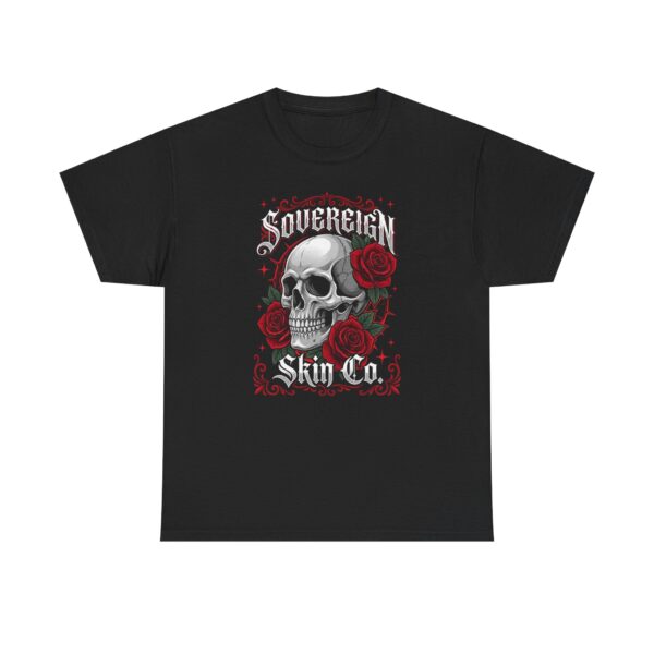 Skull & Roses Tee — "Sovereign Skin Co." Gothic Graphic T-Shirt