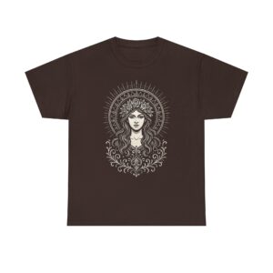 Goddess Halo Graphic Tee — Boho Mystic Women Illustration Shirt