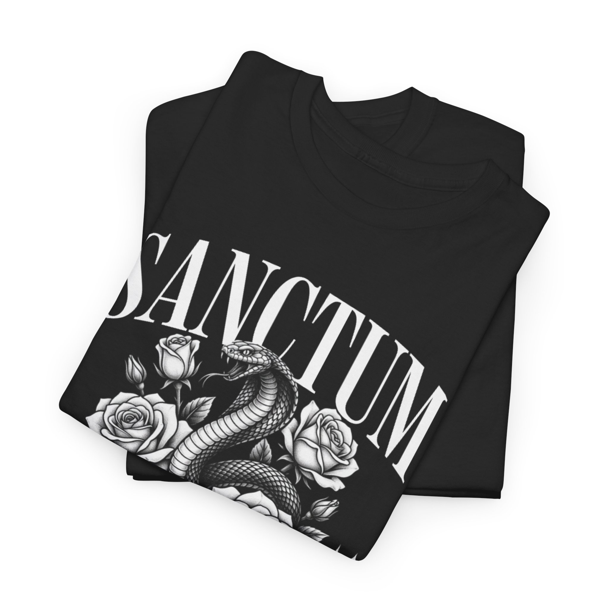 Sanctum Snake & Roses T-Shirt — "Beauty in the Bite" Gothic Graphic Tee - Image 5