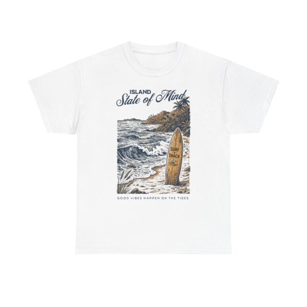 Surf Vintage 'Island State of Mind' Tee — Retro Beach Wave Graphic T-Shirt