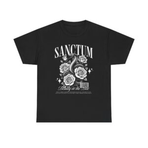 Sanctum Snake & Roses T-Shirt — "Beauty in the Bite" Gothic Graphic Tee