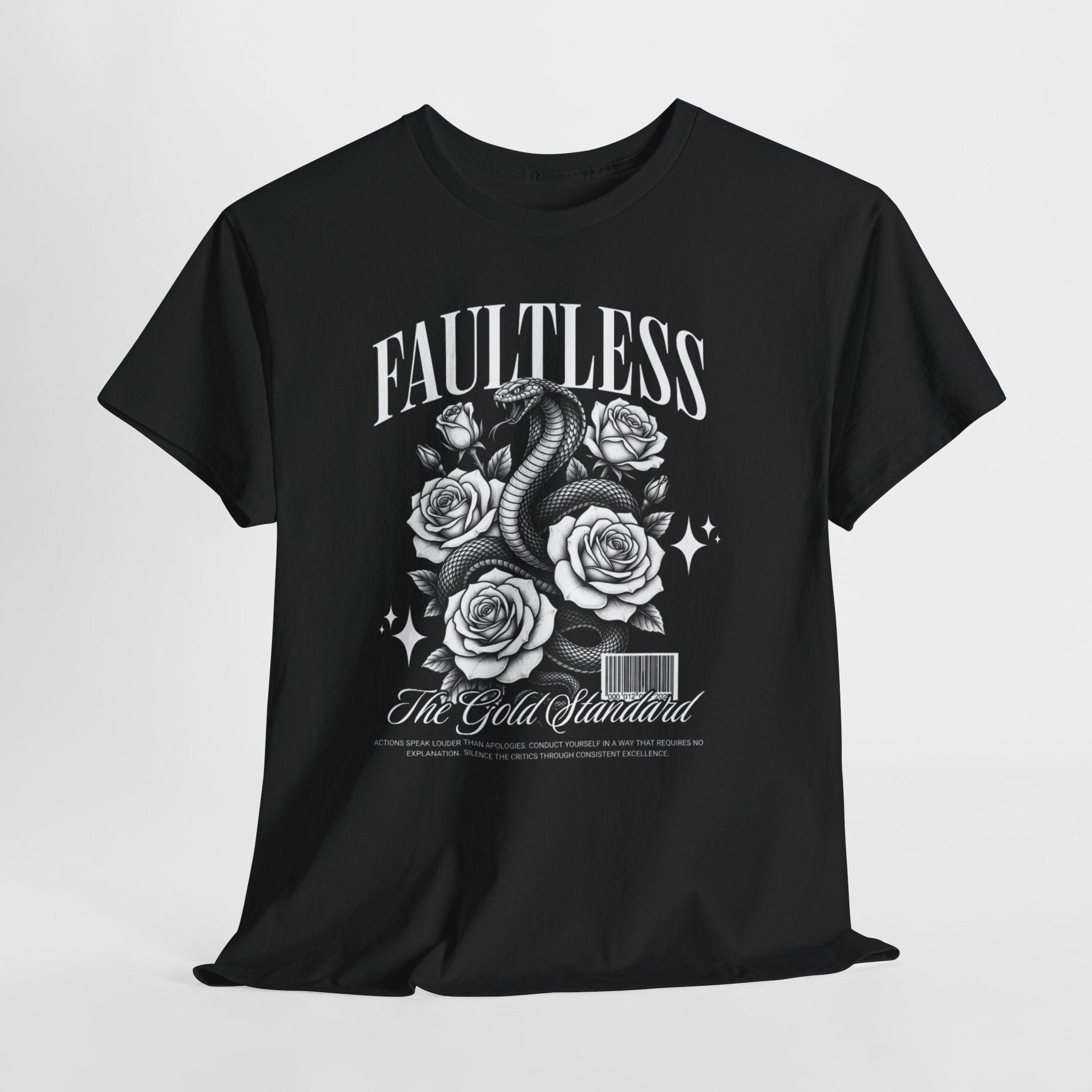 Faultless Rose & Snake T-Shirt — "Faultless" Graphic Tee with Vintage Roses - Image 6