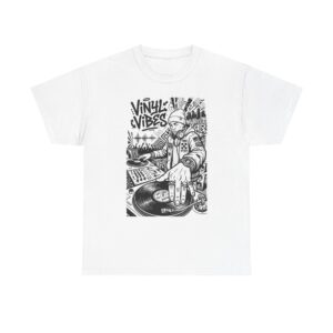 Vinyl Vibes DJ T-Shirt – Retro Turntable Graphic Tee for Music Lovers