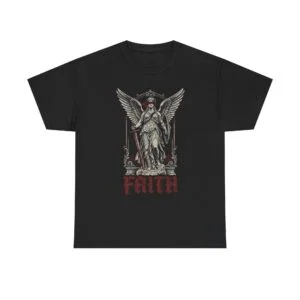 Faith Angel Graphic Tee — Gothic Vintage Angel T‑Shirt