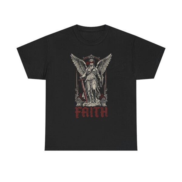 Faith Angel Graphic Tee — Gothic Vintage Angel T‑Shirt