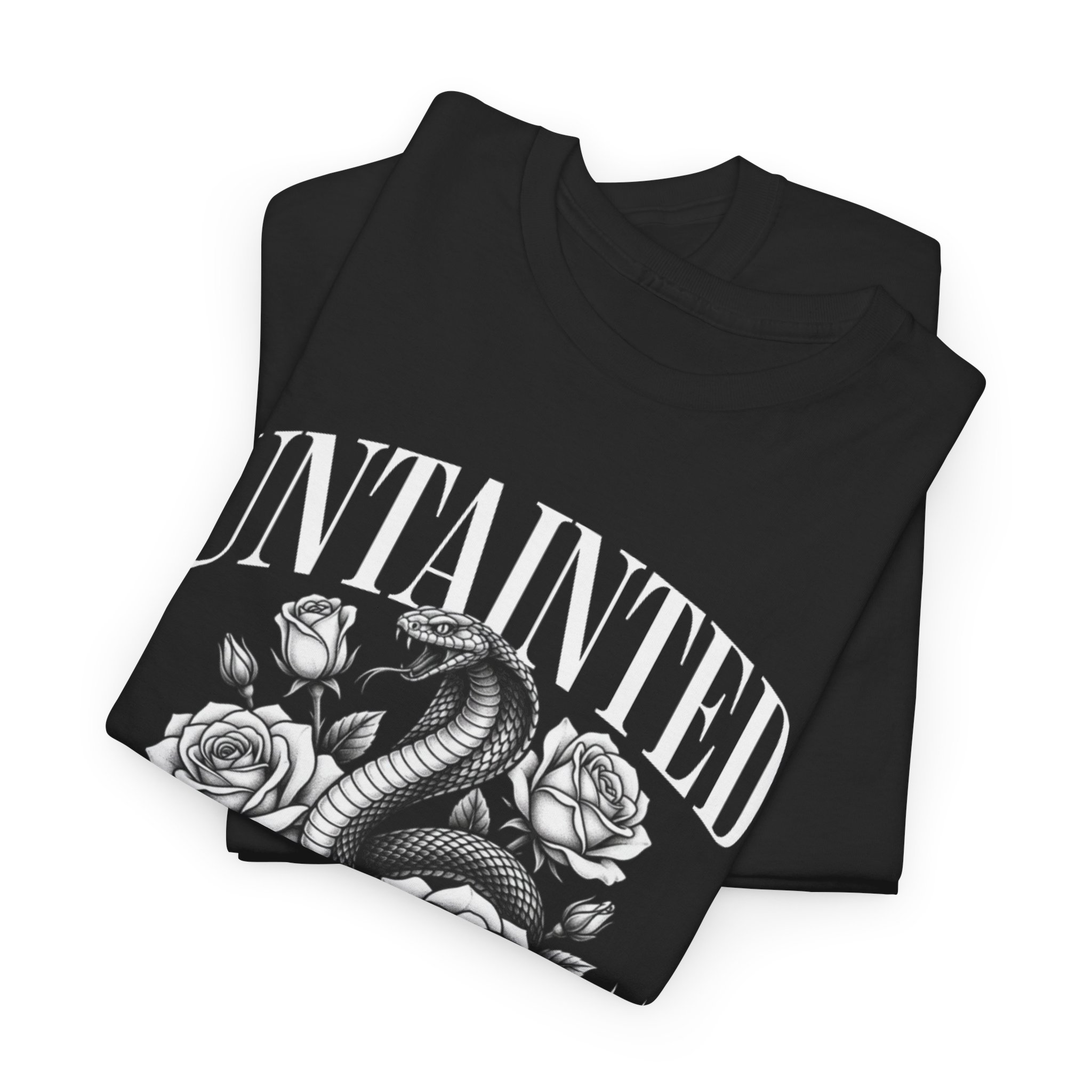 Untainted Snake & Roses Graphic Tee — "Rise Above the Noise" Gothic Vintage T‑Shirt - Image 5