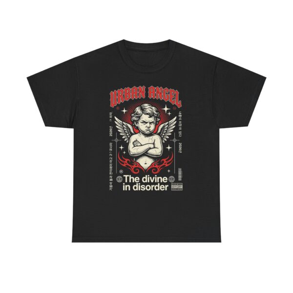 Urban Angel Graphic Tee — "The Divine in Disorder" Vintage Cherub Streetwear
