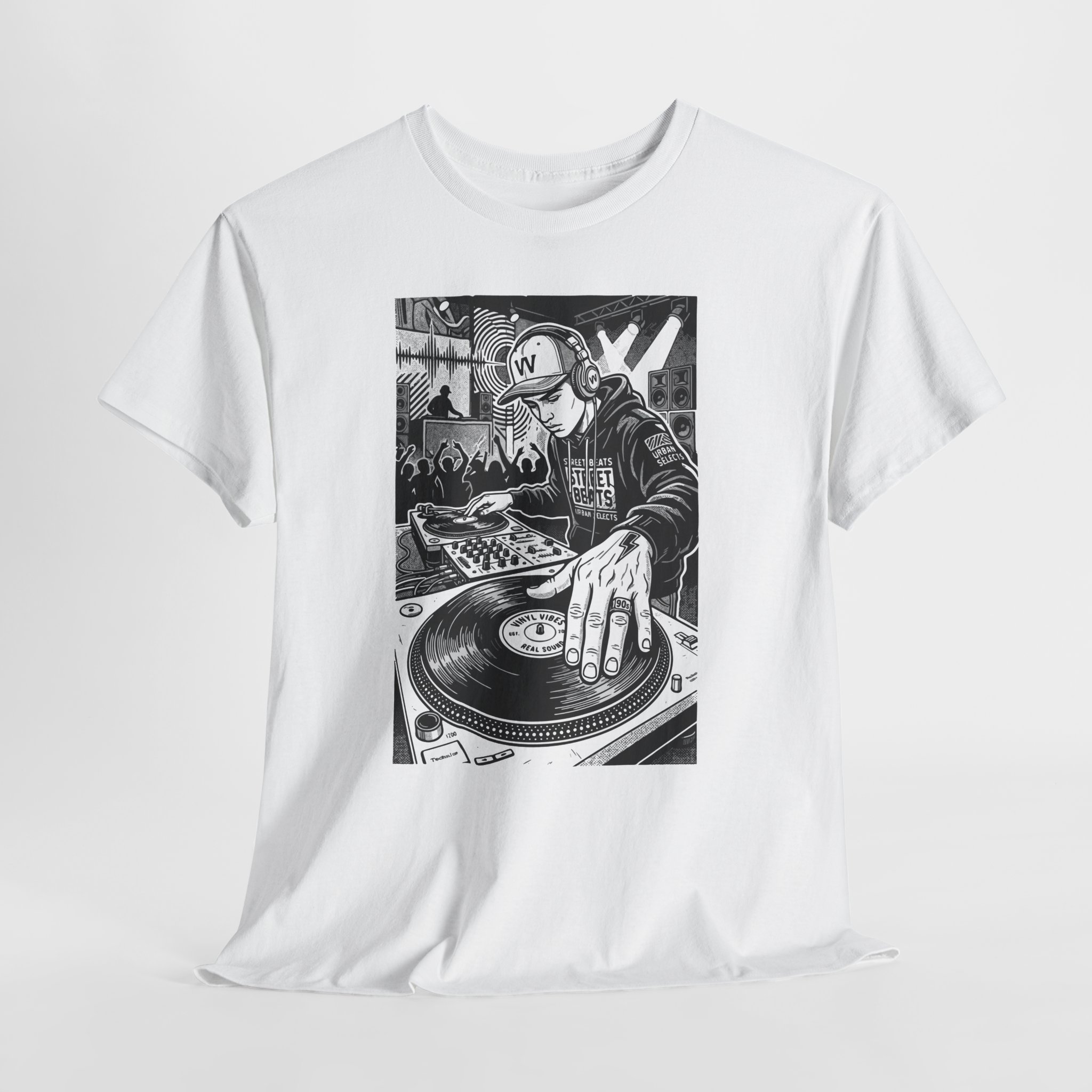 DJ Turntable Graphic Tee — Retro Vinyl Music T-Shirt - Image 6