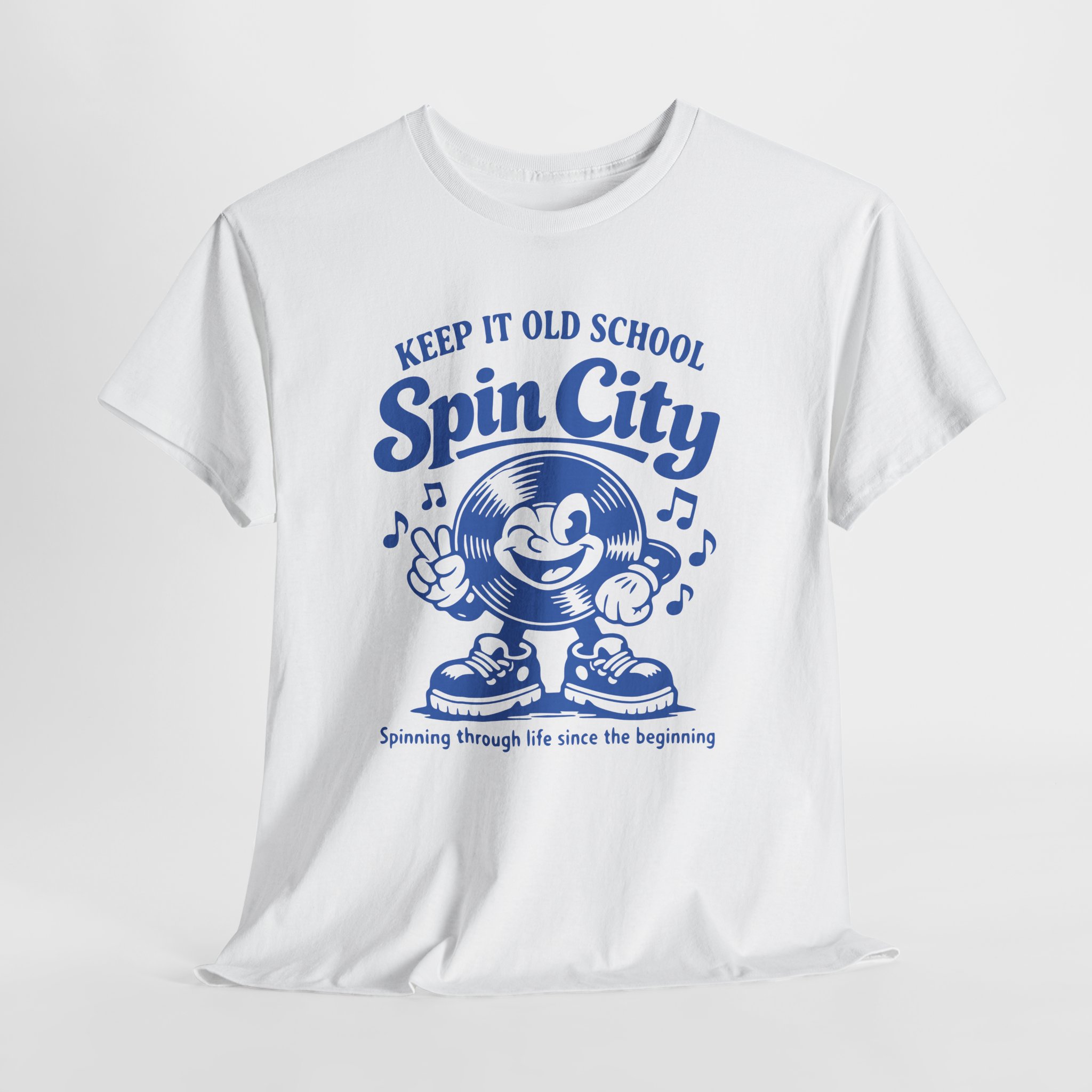 Spin City Retro Cartoon Tee — "Keep It Old School" Vintage DJ T-Shirt - Image 6