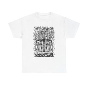 Maximum Volume Speaker Stack T-Shirt — Vintage Sound System Music Tee