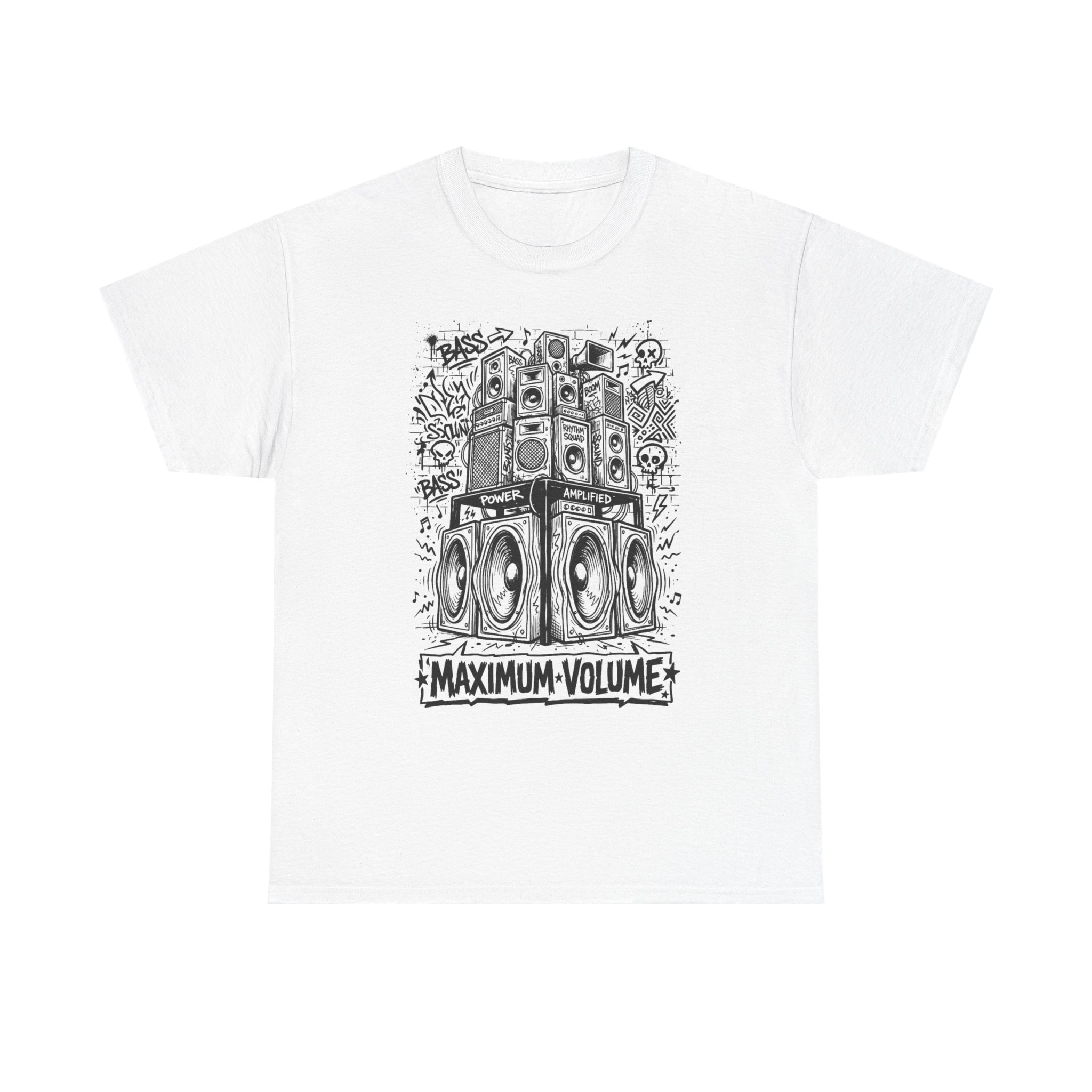 Maximum Volume Speaker Stack T-Shirt — Vintage Sound System Music Tee