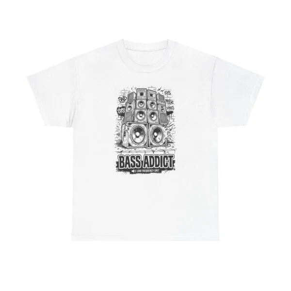 Bass Addict T-Shirt — Graphic Speaker Stack Tee for Music Lovers