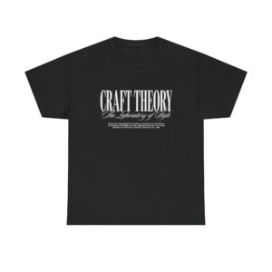 Craft Theory Graphic Tee — "Craft Theory: The Laboratory of Style" Black Cotton T‑Shirt