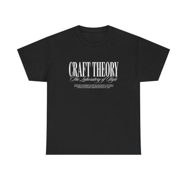 Craft Theory Graphic Tee — "Craft Theory: The Laboratory of Style" Black Cotton T‑Shirt