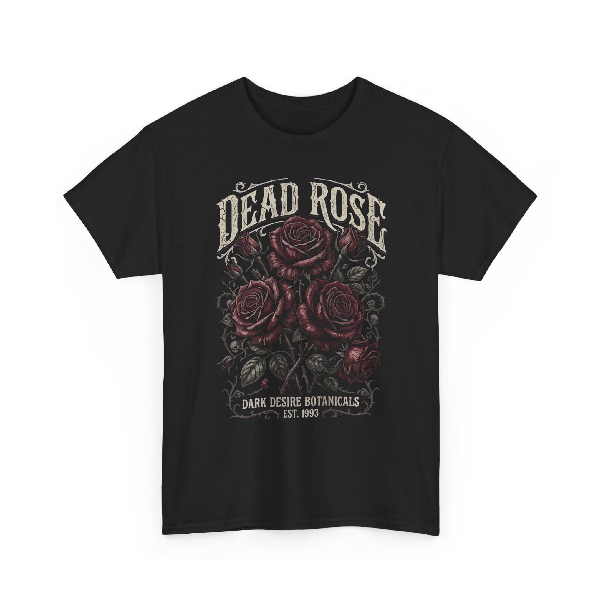 Dead Rose Graphic Tee — Dark Botanical Gothic Shirt - Image 3