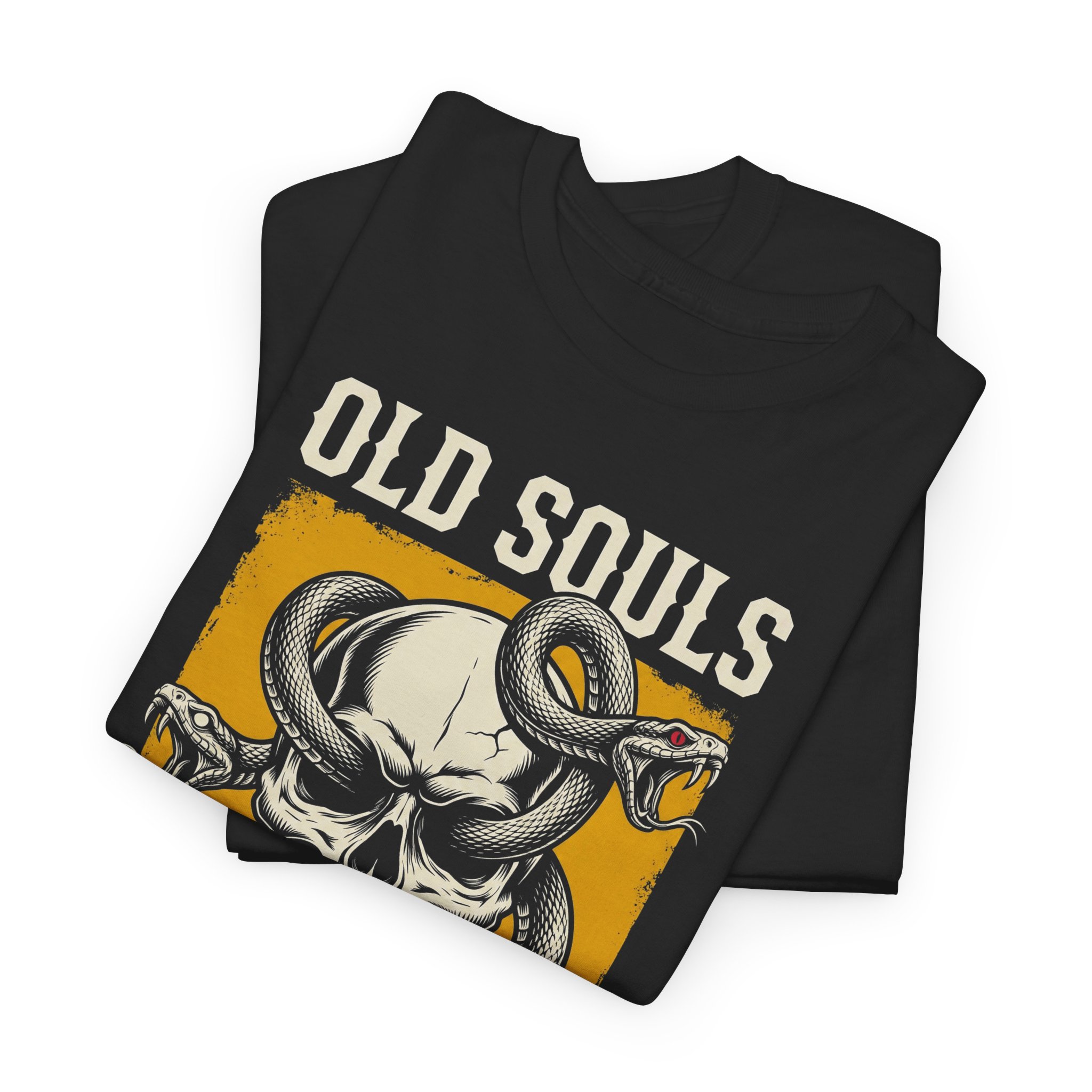 Old Souls Never Die Skull Tee — Vintage Snake Skull Graphic T-Shirt - Image 5