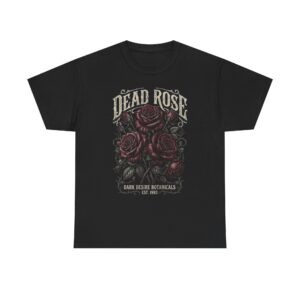 Dead Rose Graphic Tee — Dark Botanical Gothic Shirt