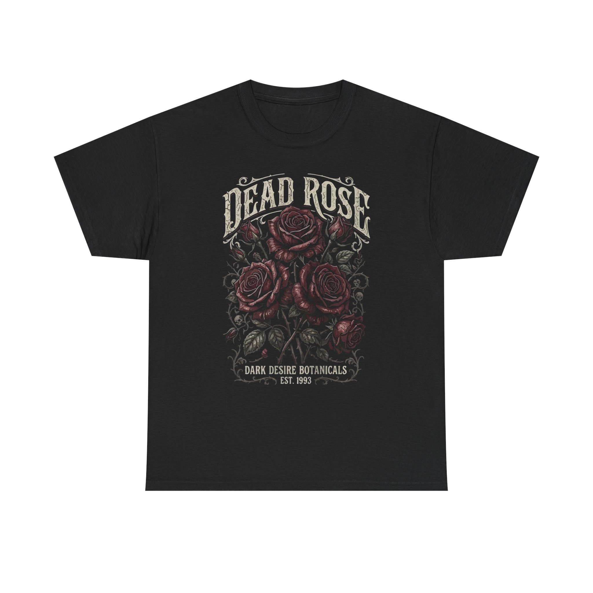 Dead Rose Graphic Tee — Dark Botanical Gothic Shirt