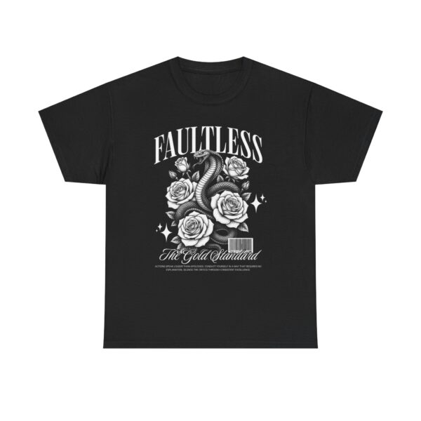 Faultless Rose & Snake T-Shirt — "Faultless" Graphic Tee with Vintage Roses