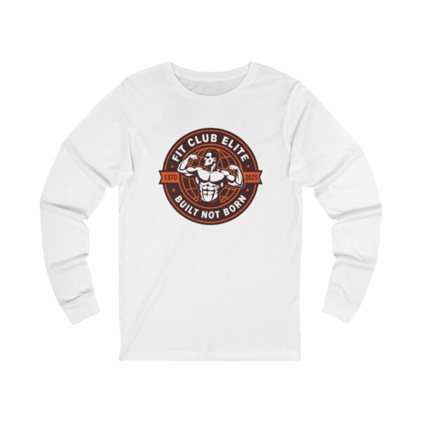 Fit Club Elite Long Sleeve Tee – "Built Not Born" Gym Shirt