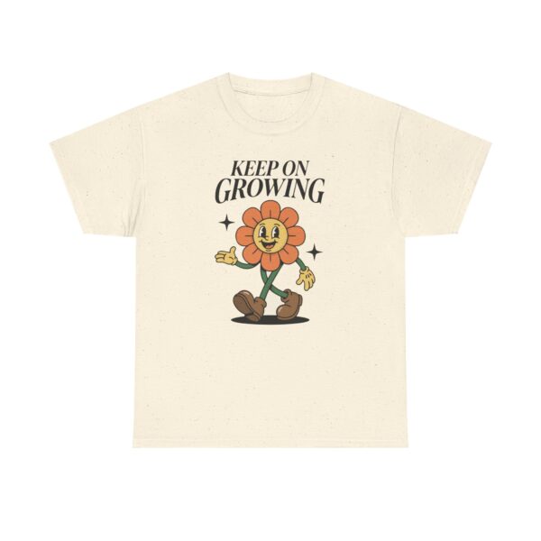 Keep On Growing Tee — Retro Smiling Flower Motivational T-Shirt
