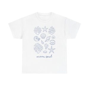 Ocean Soul T-Shirt — Seashell & Starfish Beach Graphic Tee