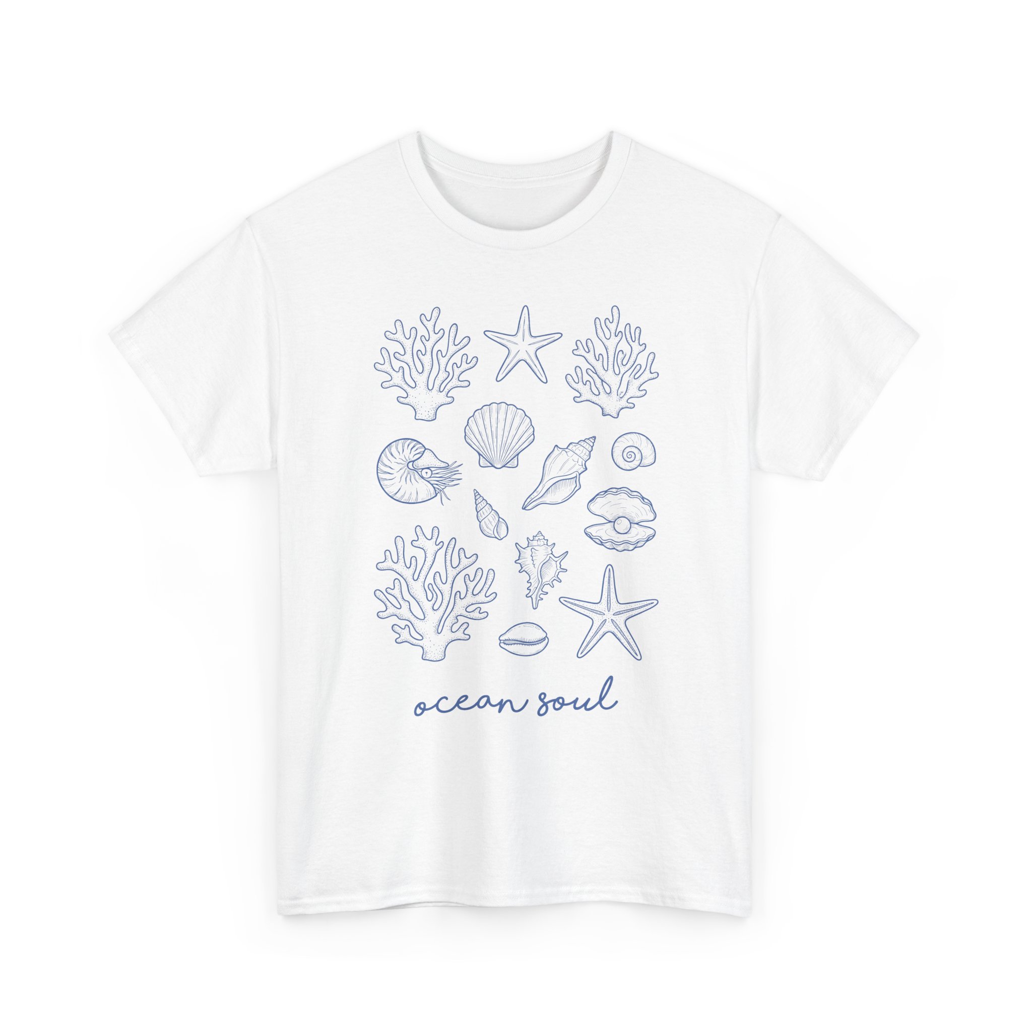 Ocean Soul T-Shirt — Seashell & Starfish Beach Graphic Tee - Image 3