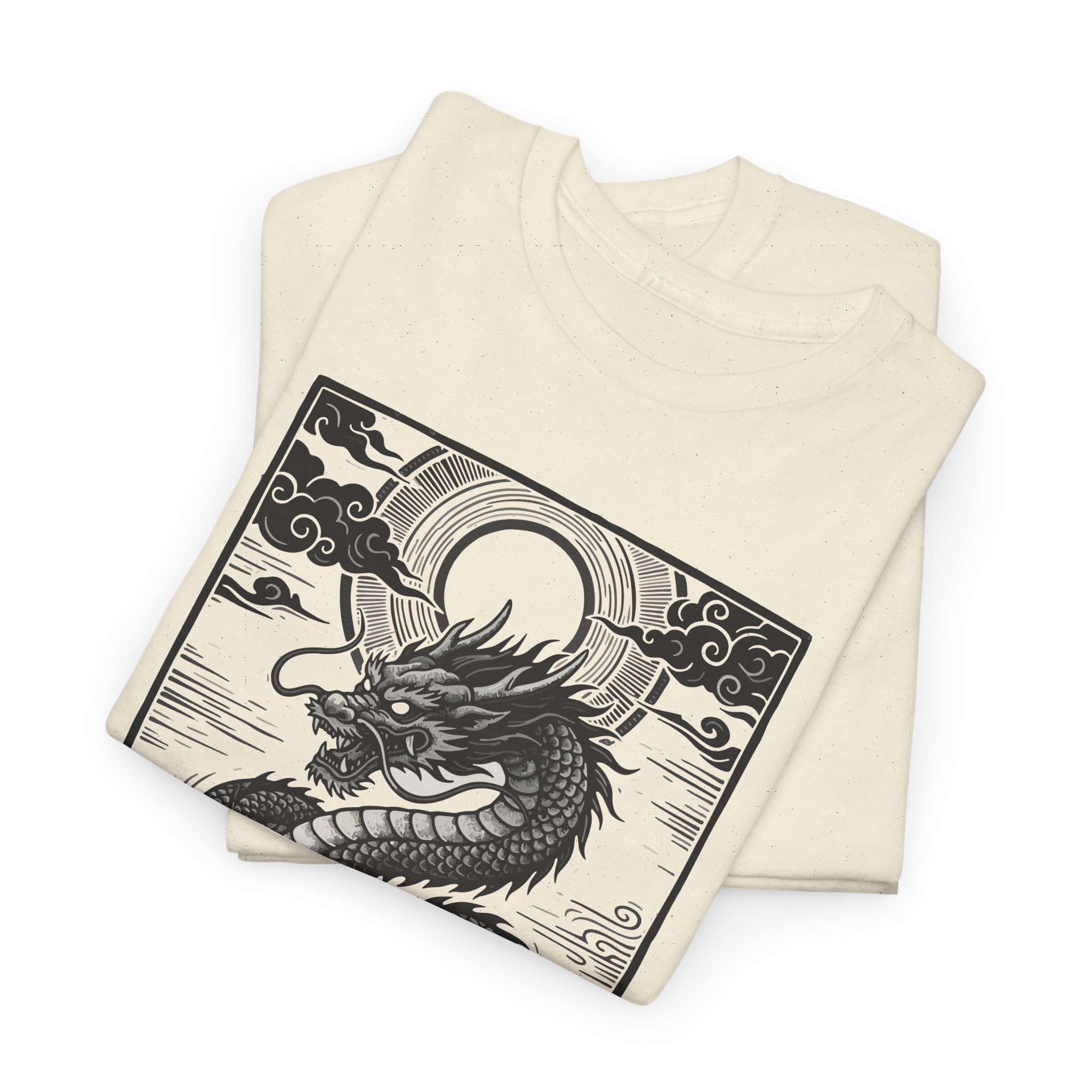 Dragon Illustration Tee — Vintage Japanese Mountain Serpent Graphic T-Shirt - Image 5