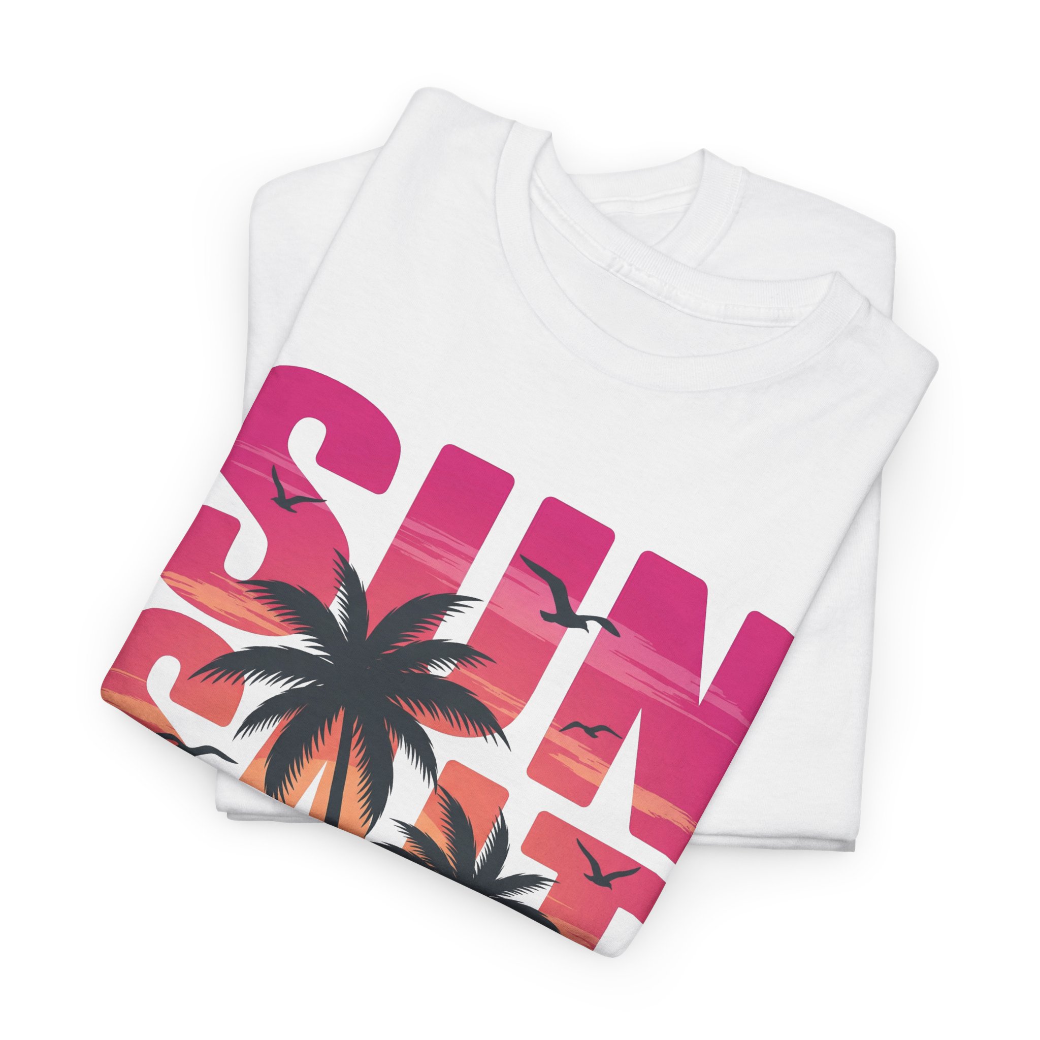 Sun, Salt & Sand Beach T-Shirt — Tropical Palm Sunset Tee - Image 5