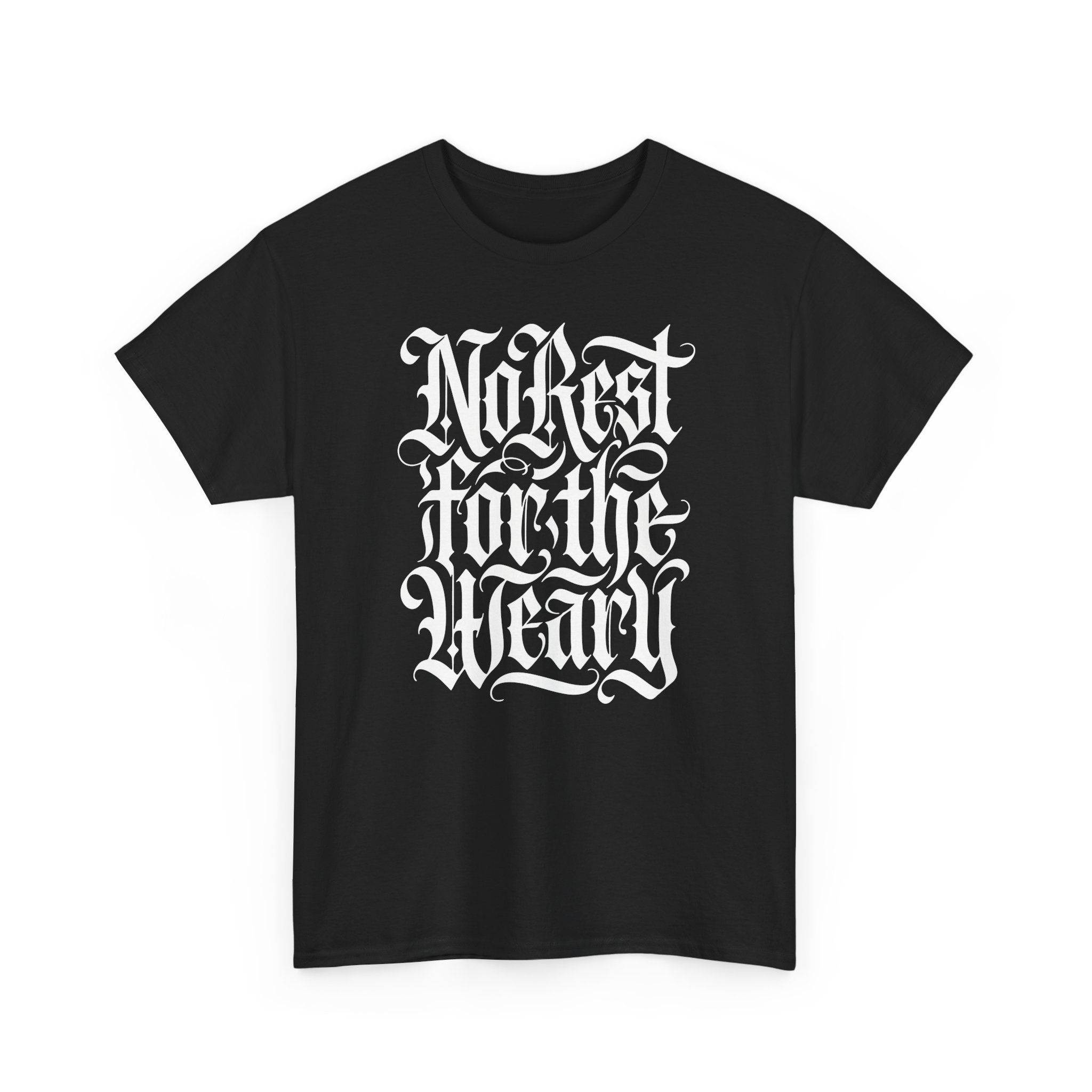 Gothic "No Rest for the Weary" T-Shirt - Image 3