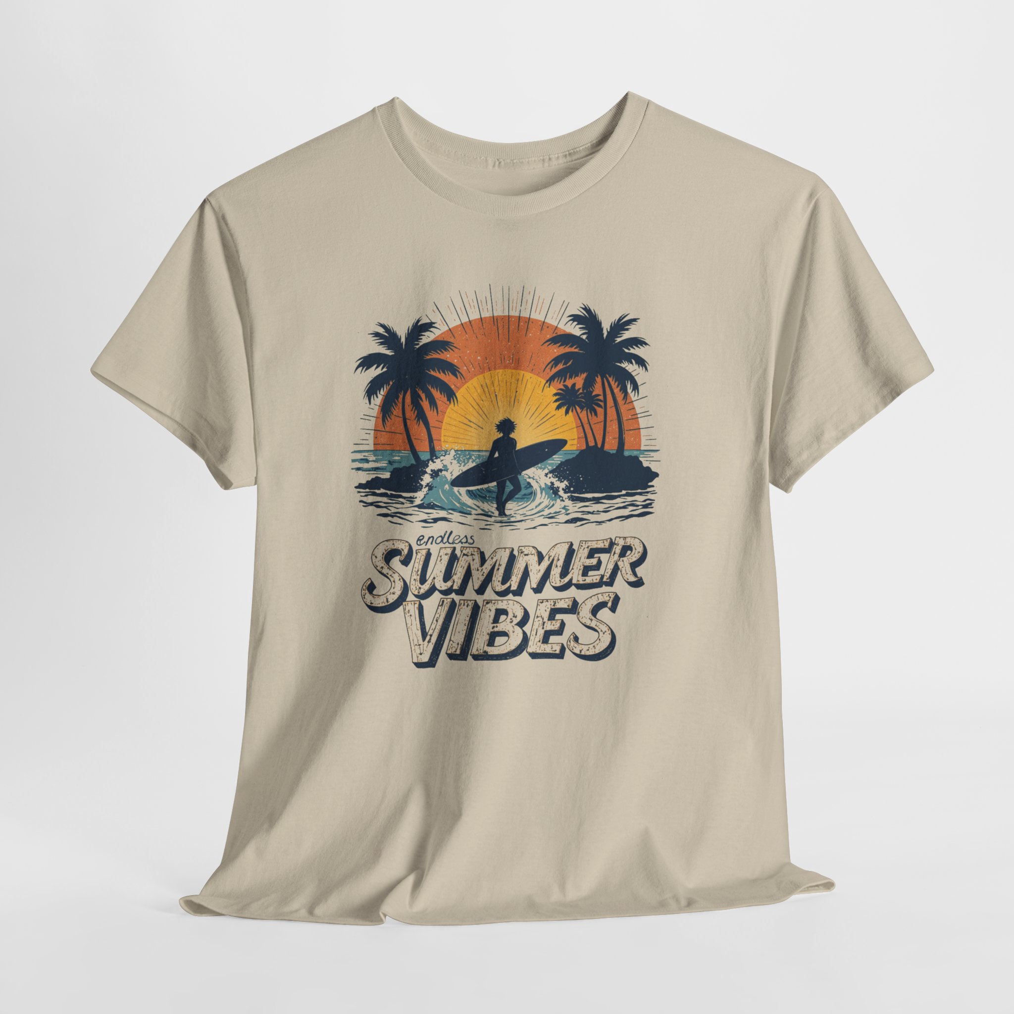 Summer Vibes Surf Tee — Retro Sunset Palm Beach T-Shirt - Image 6