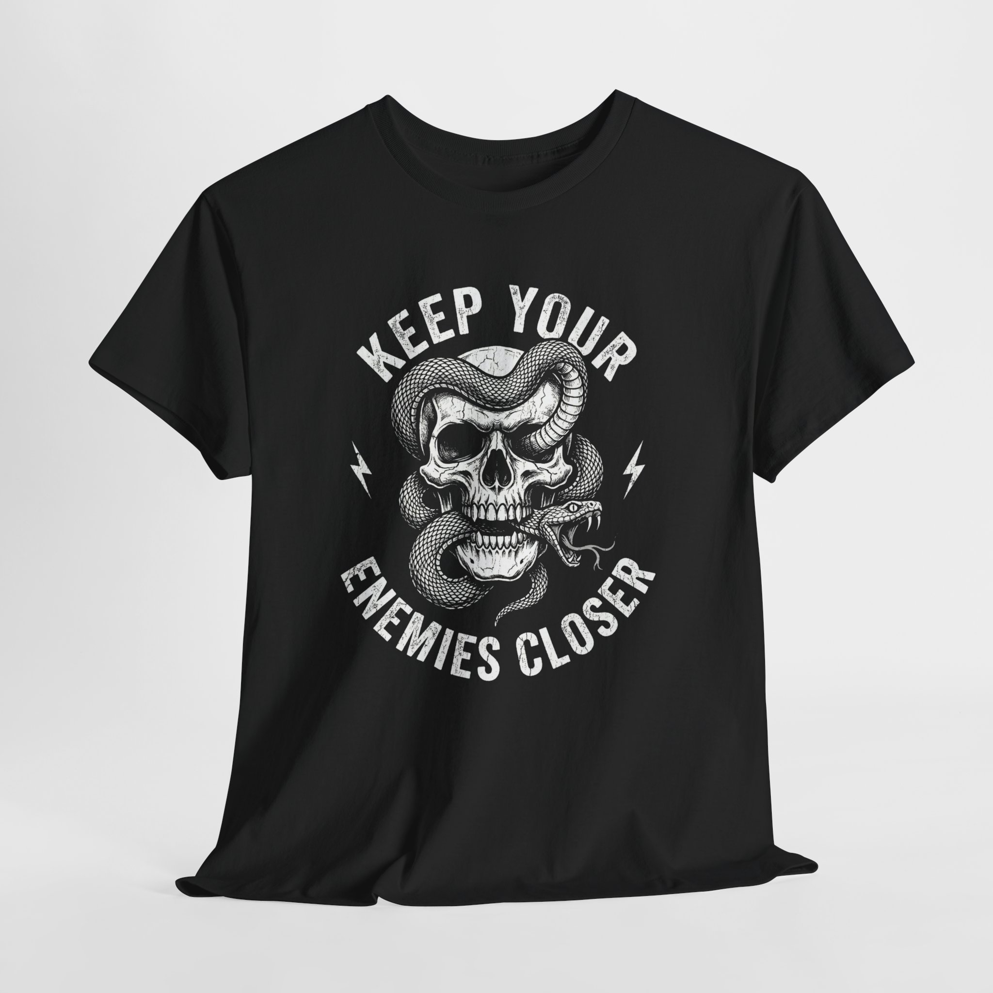 Keep Your Enemies Closer Skull T‑Shirt - Image 6