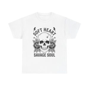 Skull 'Soft Heart Savage Soul' Graphic Tee