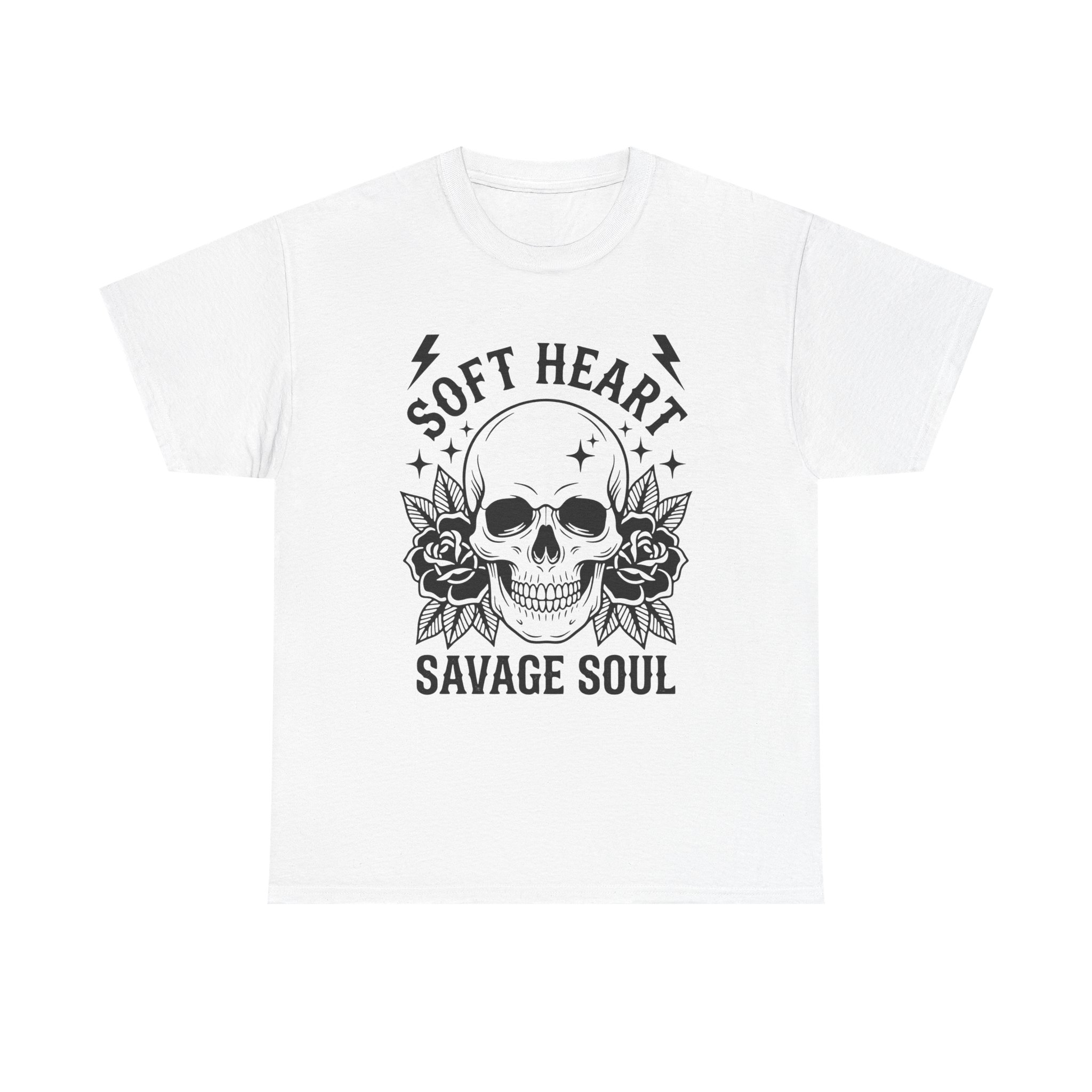 Skull 'Soft Heart Savage Soul' Graphic Tee
