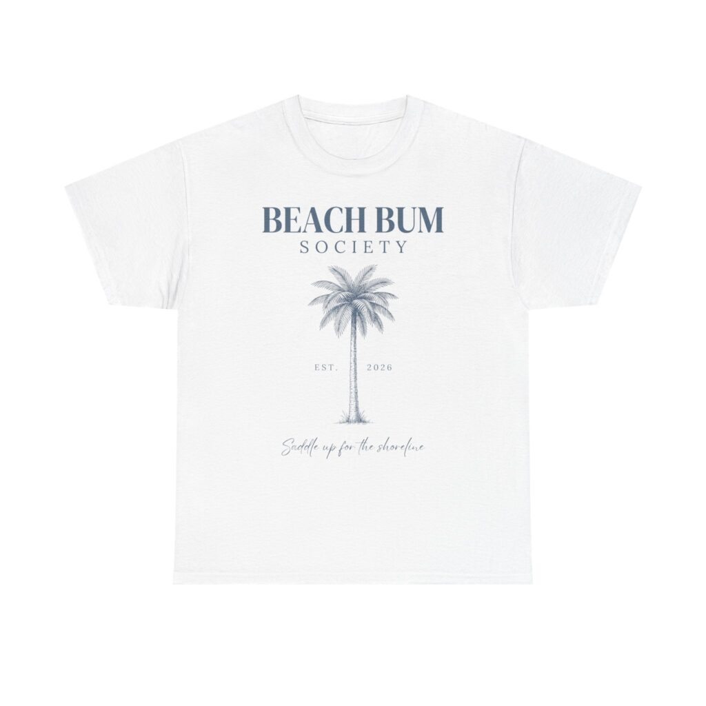 Beach Bum Society T-Shirt — Palm Tree Summer Tee