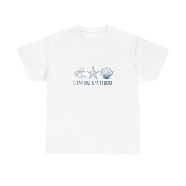 Ocean Soul & Salty Heart Tee - Coastal Seashell Graphic T-Shirt
