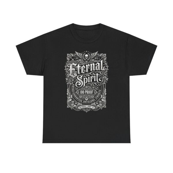 Eternal Spirit Graphic Tee — Vintage Ornate Typography Shirt