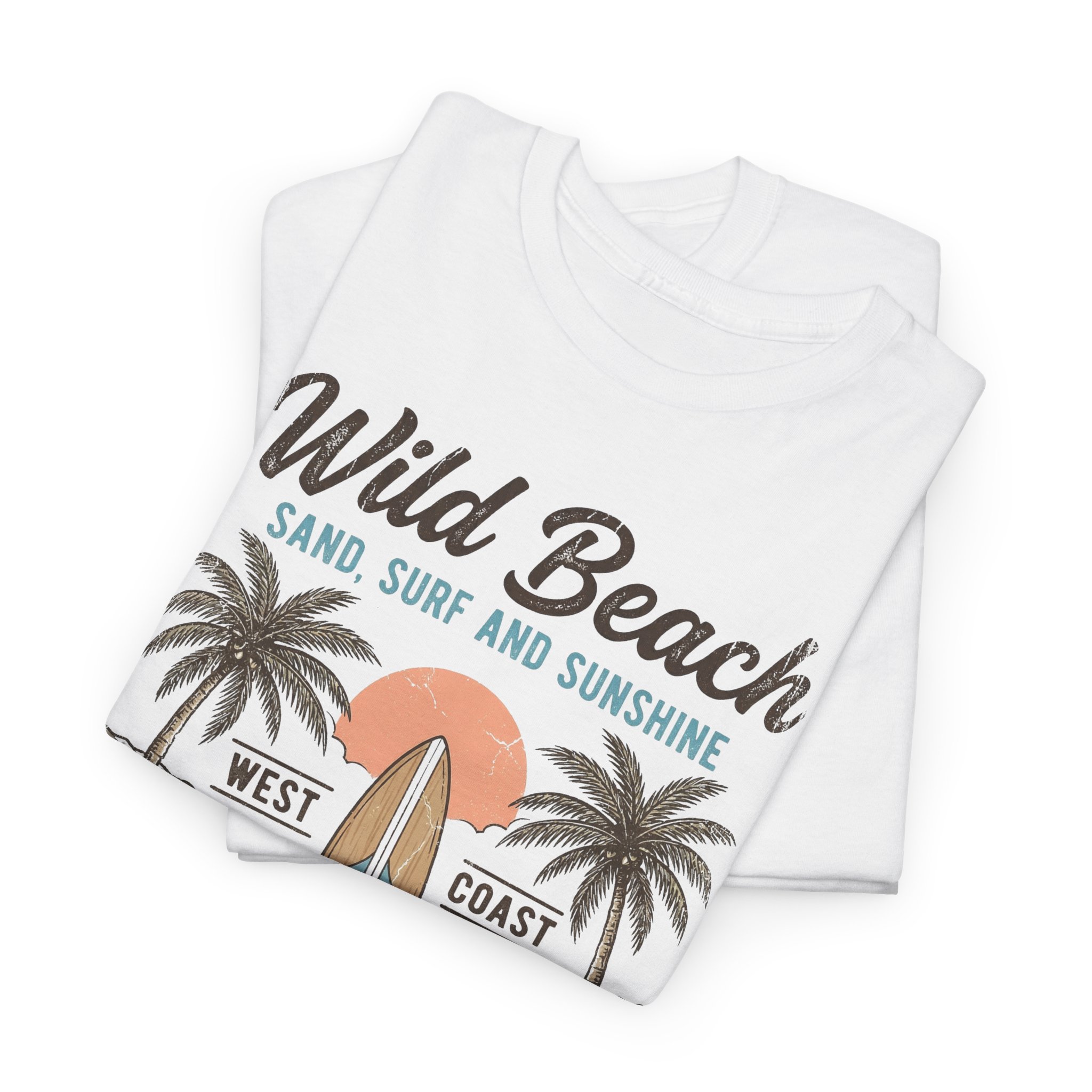 Wild Beach, summer, Unisex Heavy Cotton Tee - Image 5