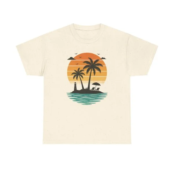 Tropical Sunset T-Shirt — Palm Trees Beach Graphic Tee