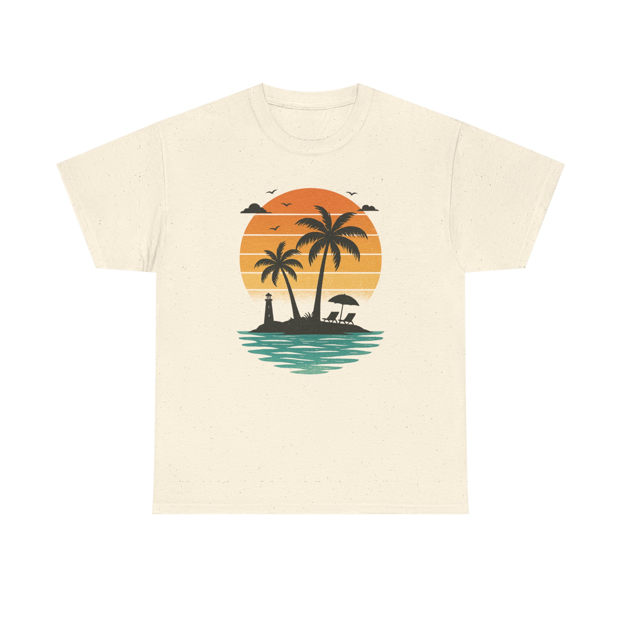 Tropical Sunset T-Shirt — Palm Trees Beach Graphic Tee
