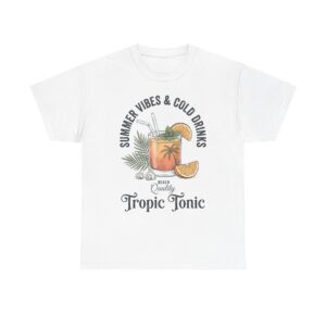 T-Shirt — "Summer Vibes & Cold Drinks: Tropic Tonic" Graphic Tee