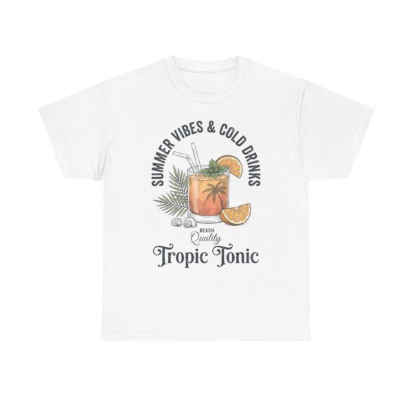 T-Shirt — "Summer Vibes & Cold Drinks: Tropic Tonic" Graphic Tee