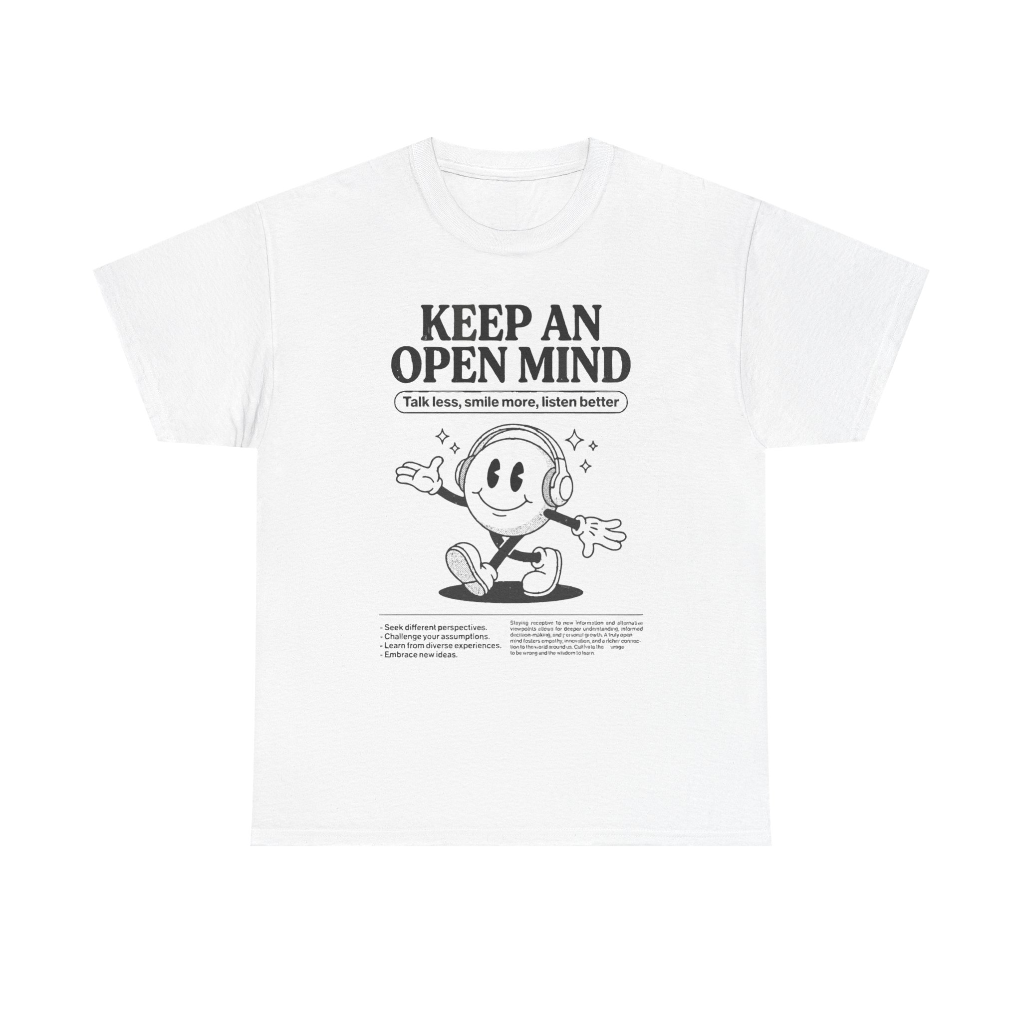 Keep An Open Mind Tee — Positive Mindset Graphic T-Shirt