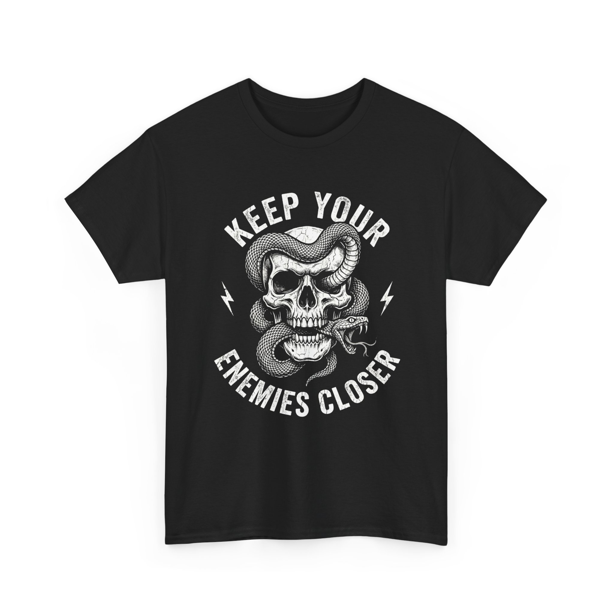Keep Your Enemies Closer Skull T‑Shirt - Image 3