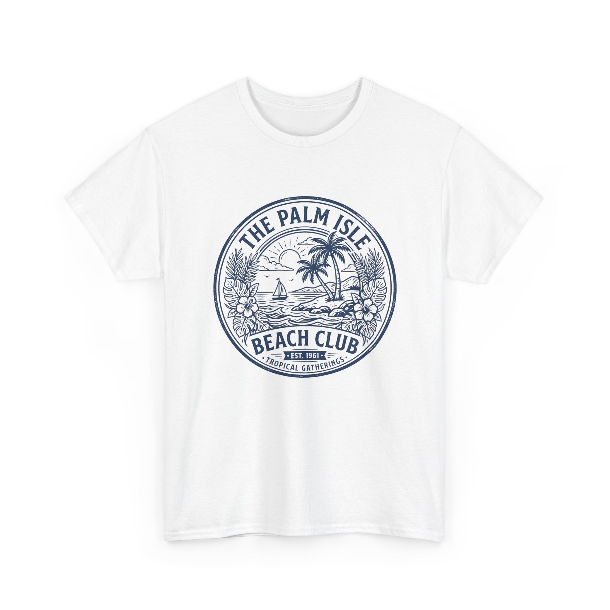 Palm Isle Beach Club T-Shirt — Vintage Coastal Graphic Tee - Image 3