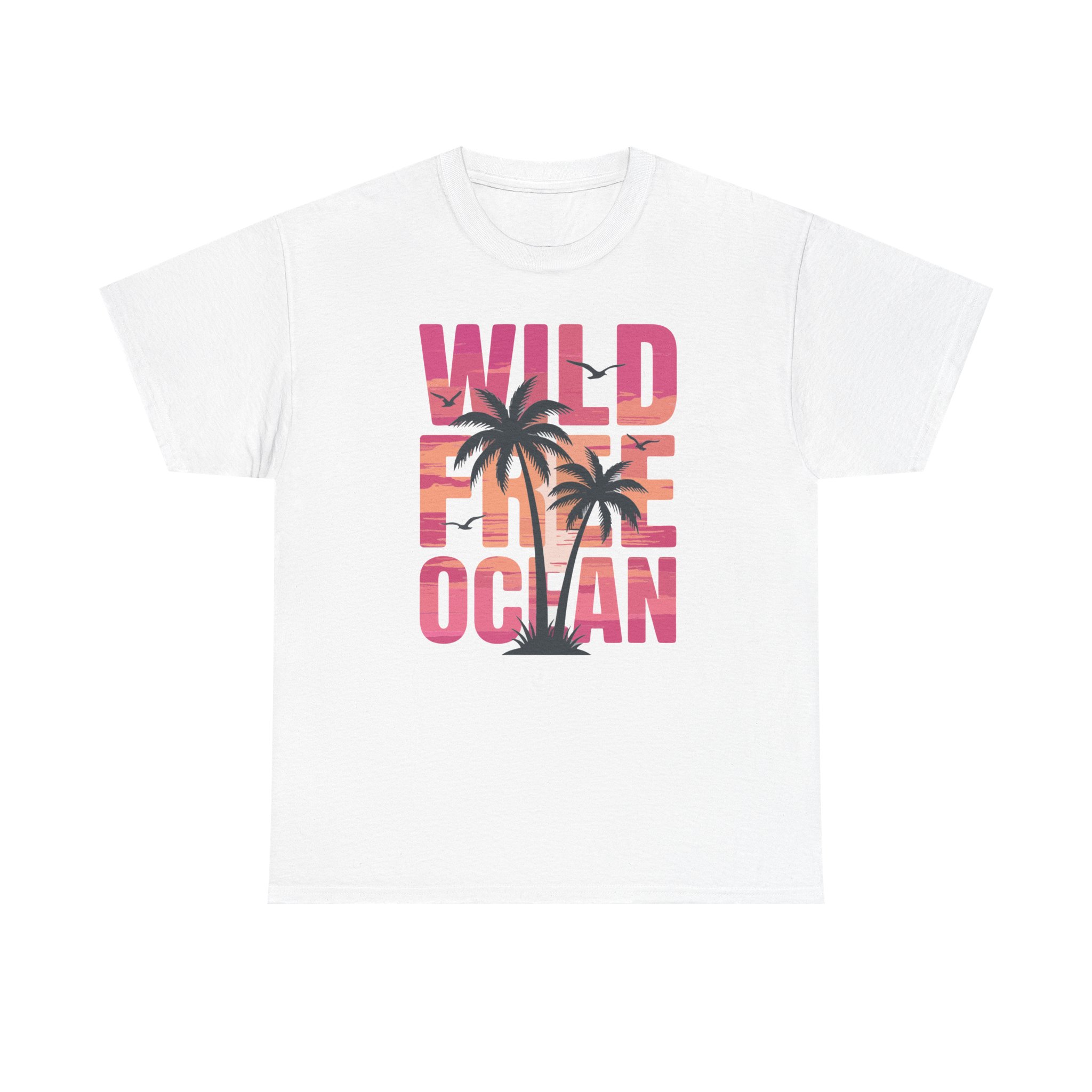 Wild Free Ocean T-Shirt — Sunset Palm Beach Tee