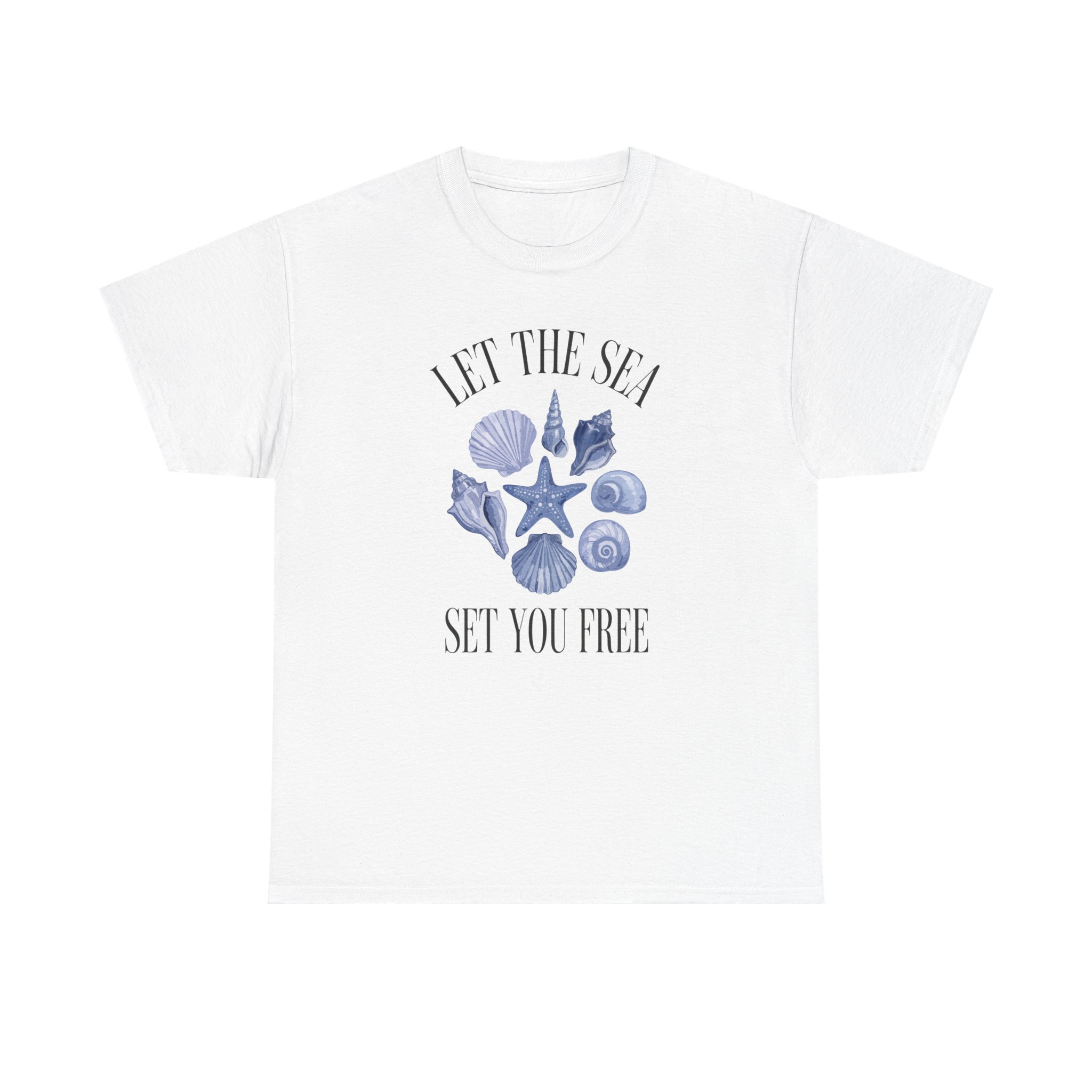 Let the Sea Set You Free T-Shirt — Seashell Beach Vibes Tee